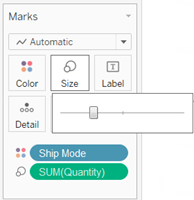 Edit Mark size slider.