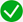A green circle with a white tick.